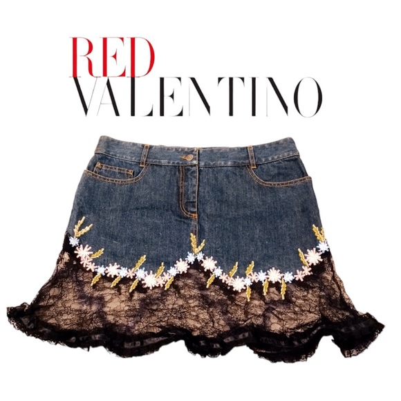 R.E.D. Valentino Denim Skirt New without tags - Picture 2 of 15